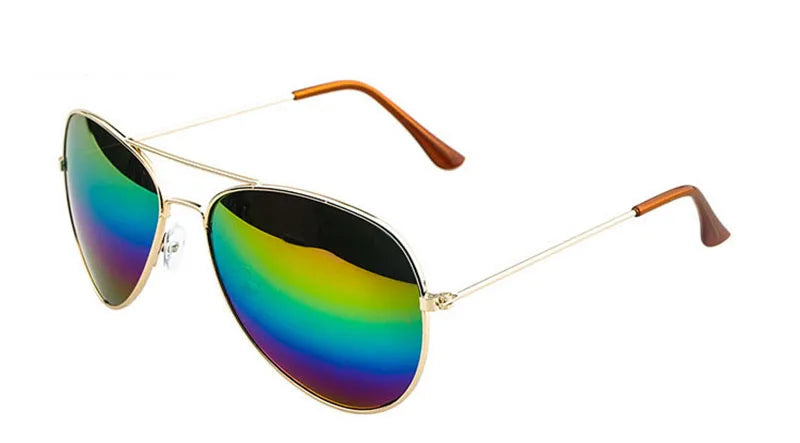 Sunglasses Men Metal Frame Sun Glasses Luxury Vintage Brand Designer Women Unisex Eyewear Blue Mirror Pilot Lunette De Soleil