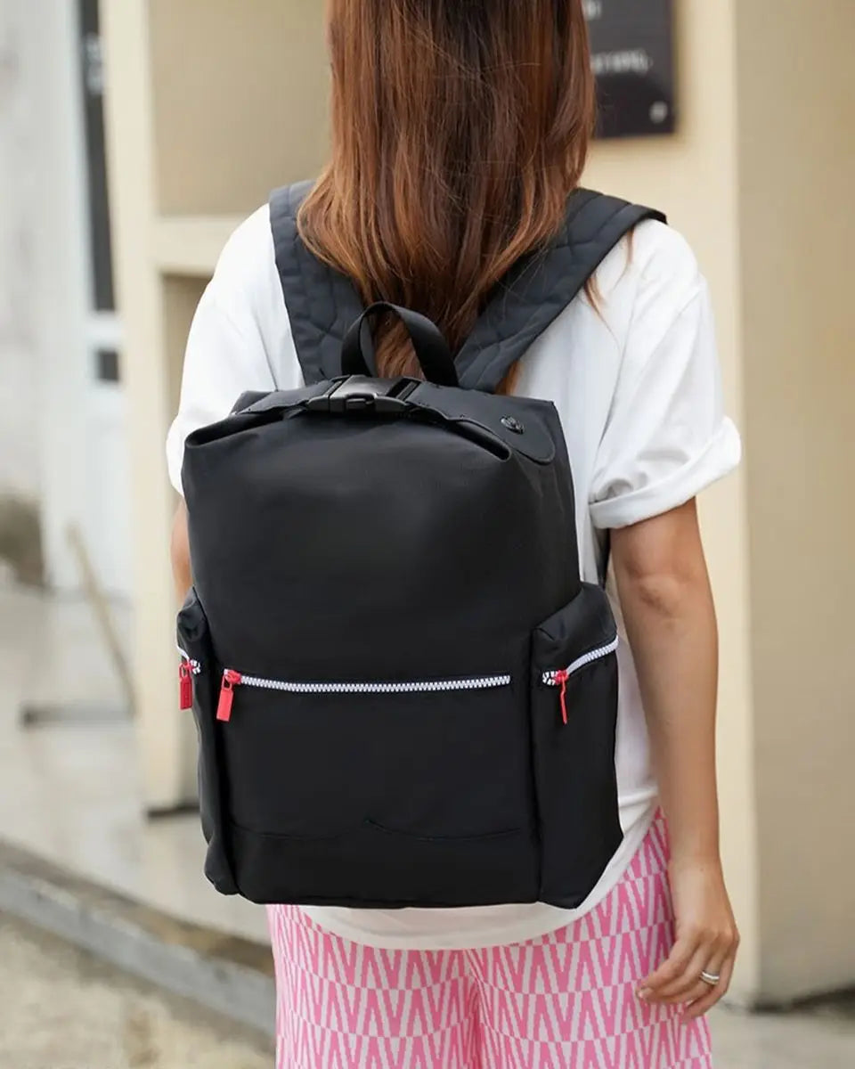 Backpack Computer Bag Student Schoolbag Simple Fashion Carry-on Bag Luggage Bag Lightweight Large