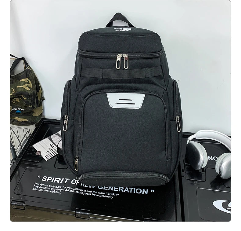 Basketball Soccer Backpack with Shoes Pocket  Outdoor Sports Training Commuting Bag Gym Fitness Bag College Laptop Schoolbag Men