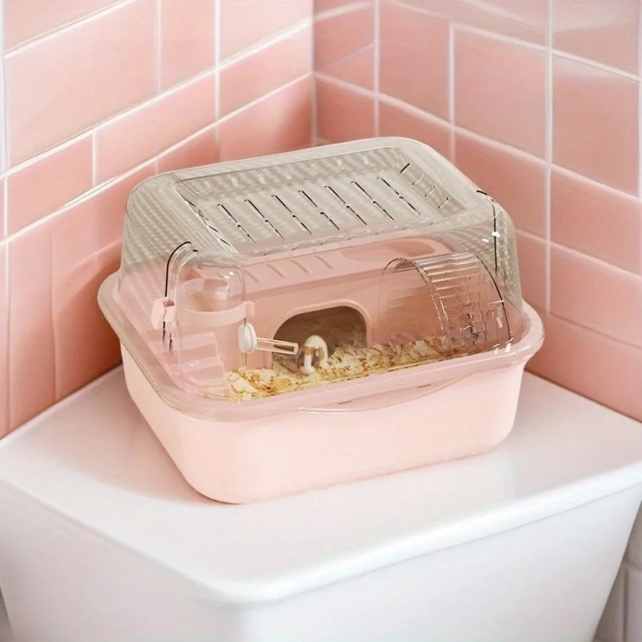 1pc Indoor Double Layer Hamster Cage Golden Bear Cage Large Space Hamster Castle Cage Detachable and Washable Small Pet Habitat