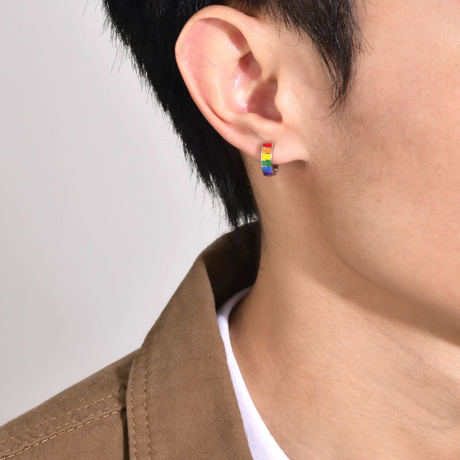 Fashionable Men's and Women's Stainless Steel Ring Earrings Without Ear Holes Ear Clips Jewelry Gifts