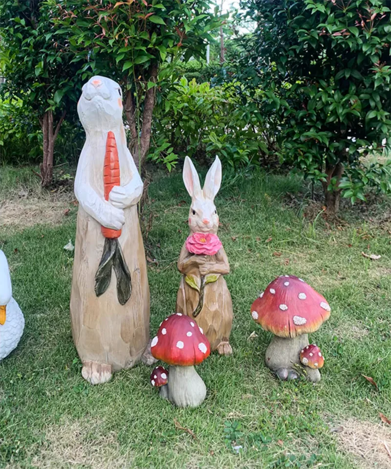 Garden Creative Simulation Mushroom Resin Decoration Items Outdoor Courtyard Lawn Accessories Kindergarten Landscape Ornaments