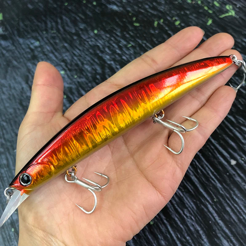 26g 130mm Floating Minnow Fishing Lures Long Cast Wobblers Artificial Hard Baits Trolling Saltwater Bass Trout Lures Equipment
