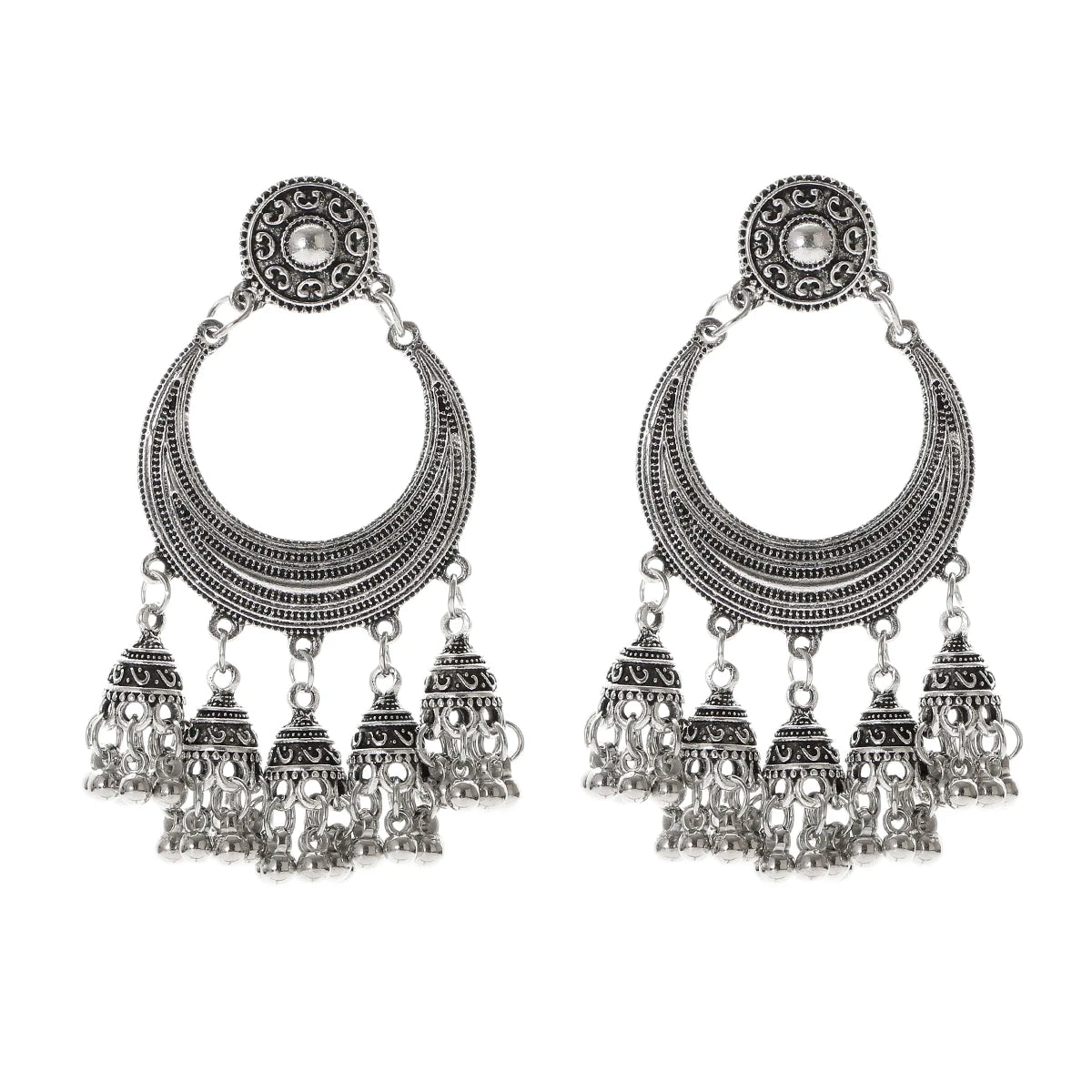 1Pair Earrings For Women Accessories Bells Indian Jewelry Ear Rings For Girls Fashion Vintage Earring Dangling Gift Kolczyki