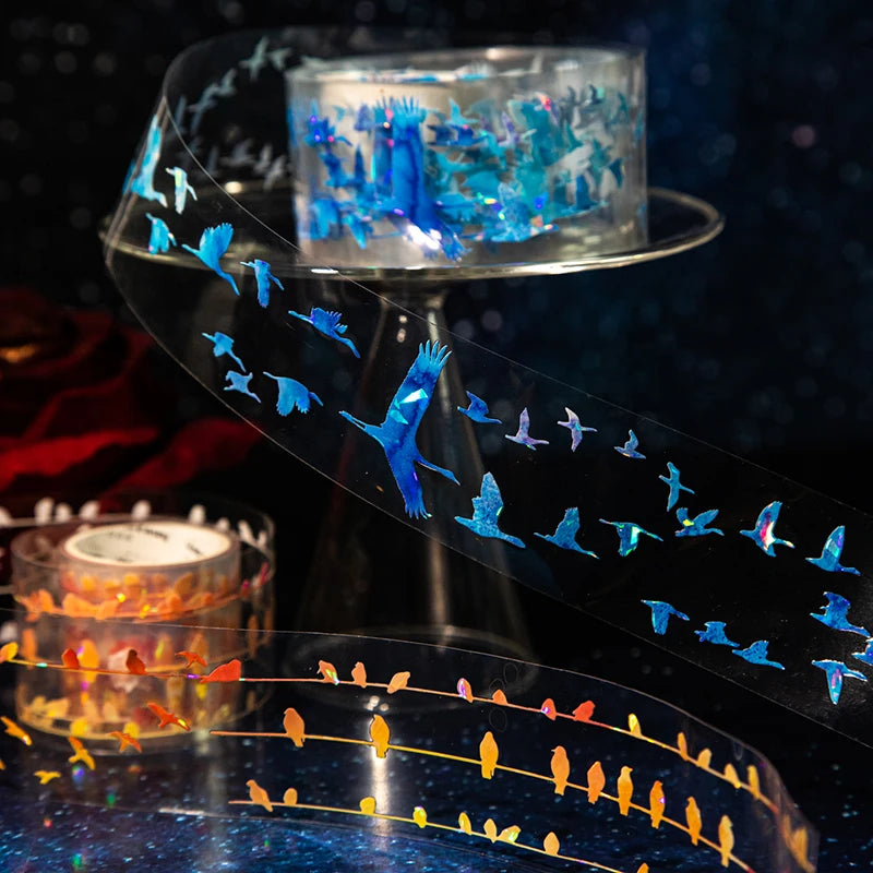 40mm*2m bird in flight PET Tapes DIY Scrapbooking Decor Photo Album Collage Junk Journal Materials Aesthetics Stickers ﻿