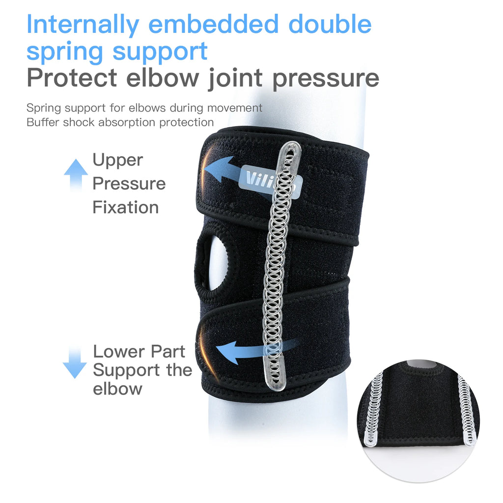 Fitness Basketball Cycling Outdoor Sports Elbow Protection With Spring Support Breathable Pressure Fixation Protective Equipment