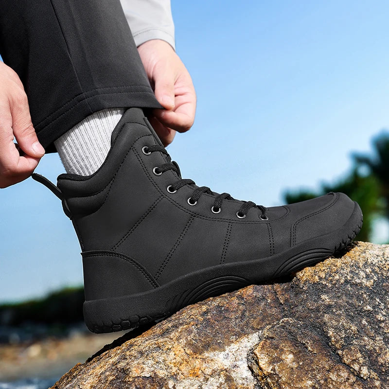 boots men outdoor walking shoes Wide-Toe-Box Barefoot Shoes for Men boots men flats Comfortable casual shoes men mocassin