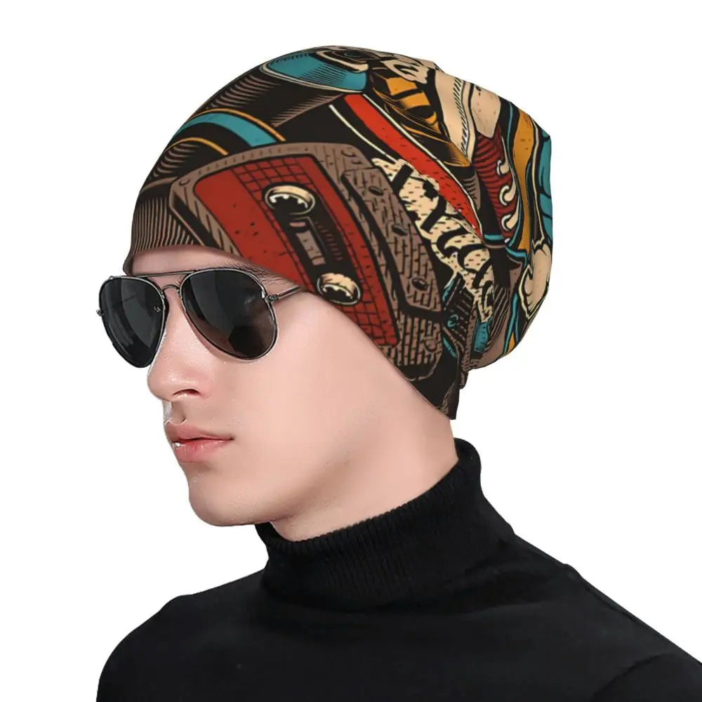 Bonnet Hats Men Women's Thin Hat Urban Pattern Pop Autumn Spring Warm Cap Hip Hop Skullies Beanies Caps