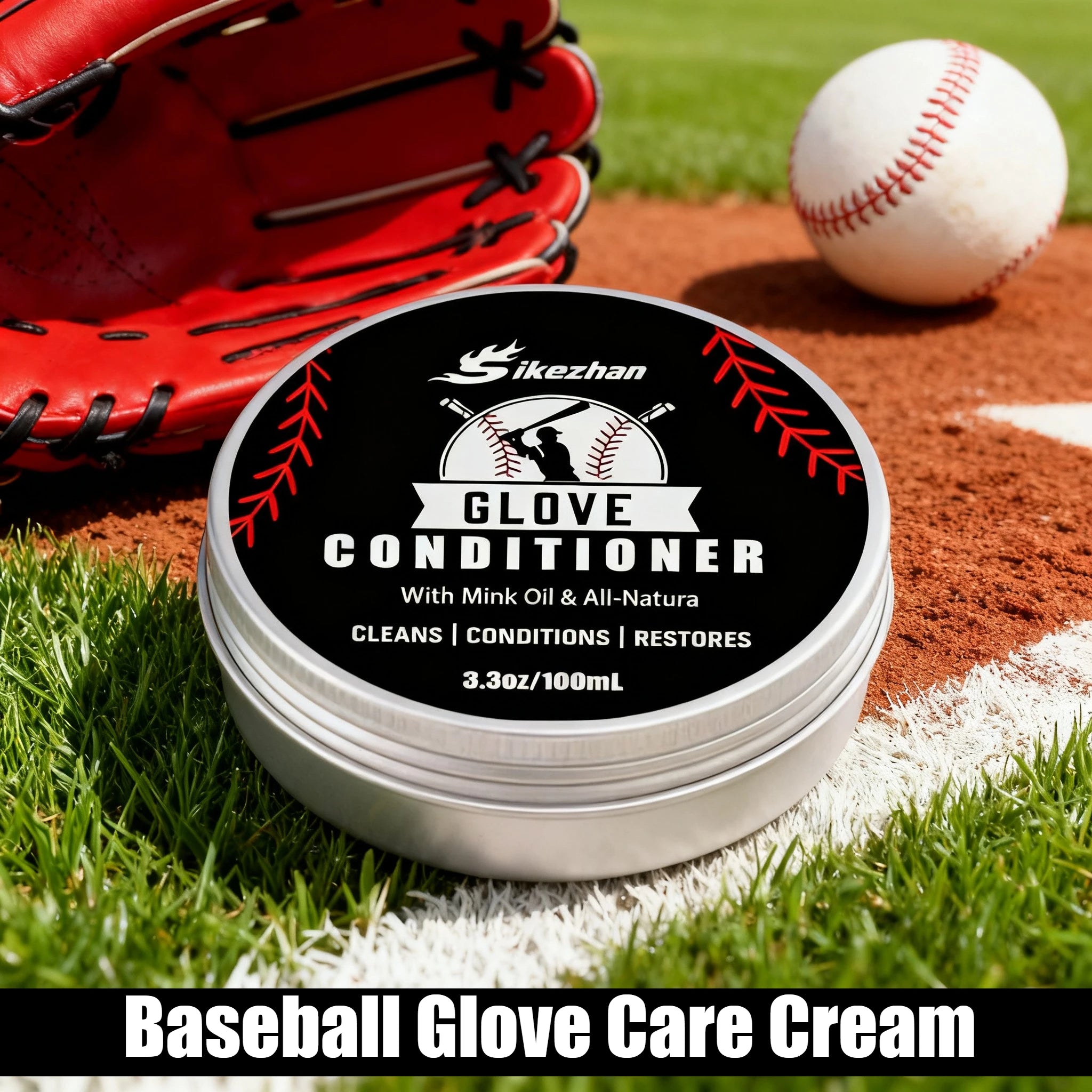 Professional Leather Conditioner for Baseball Softball Gloves and All Leather Sports Equipment Care＆Protection Matériel De Sport