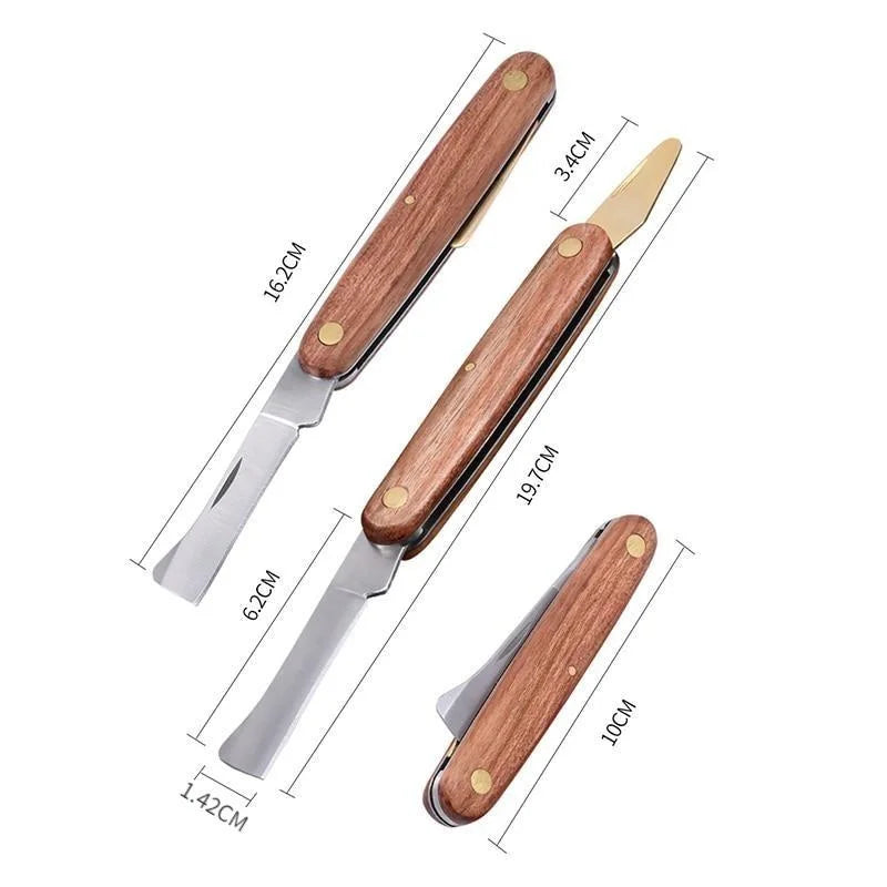 Garden Tools Foldable Grafting Pruning Knife Professional Garden Grafting Cutter Tree Pruning Stainless Steel Wooden Knife Tool