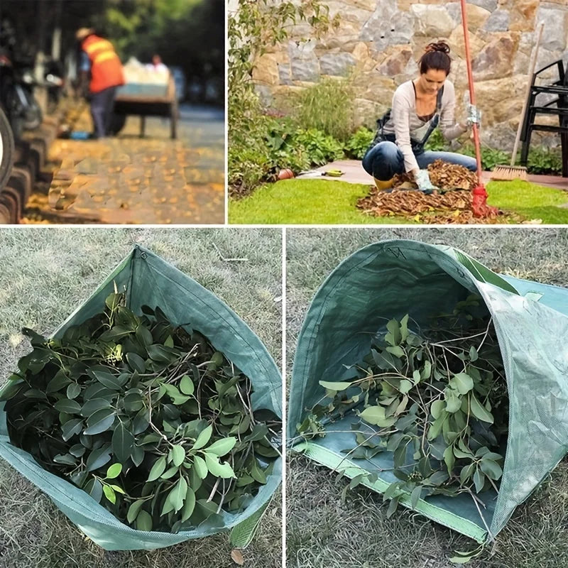 Garden Waste Bag Large Capacity for Yard Leaf and Debris Collection Green Leaf Bag