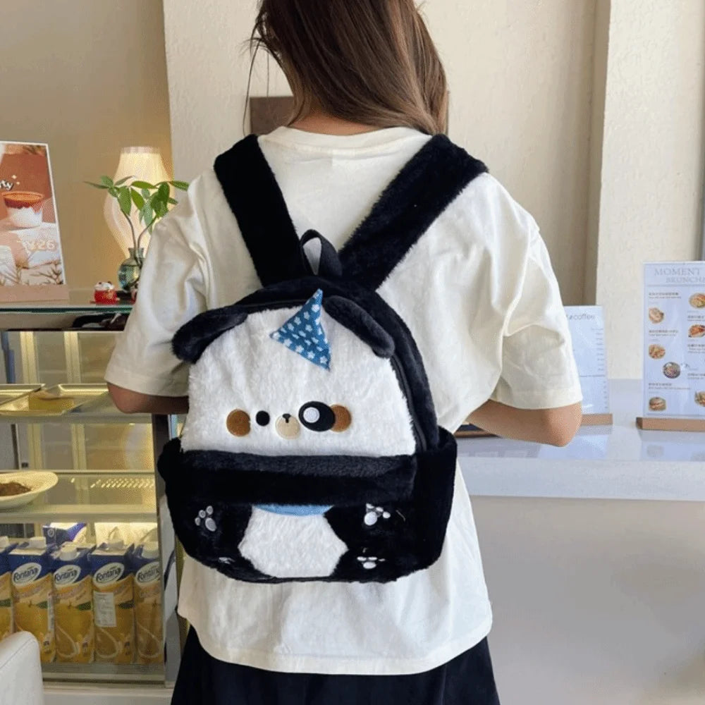 Backpack Adjustable Straps Cartoon Little Bear Backpack Large Capacity Soft Bear Schoolbag Creative Animal Shoulder Bag Gift