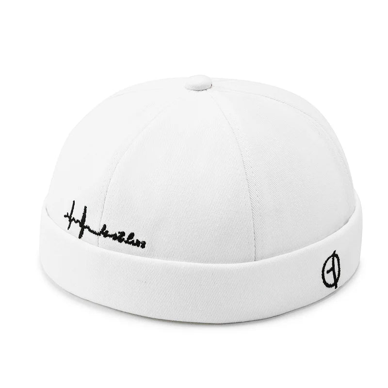 Men Hip Hop Hats Vintage Beanie Hat Summer Adjustable Landlord Hat Trendy Streetwear Docker Cap Women men Brimless Skullies Cap