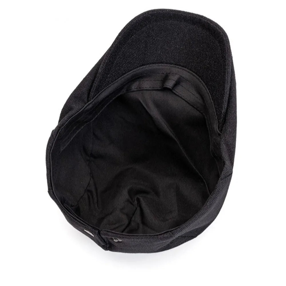 Curved Brimmed Hat Breathable Peaked Cap Plain Design Vintage Flat Hats Comfortable Windproof Forward Hat Cold Weather
