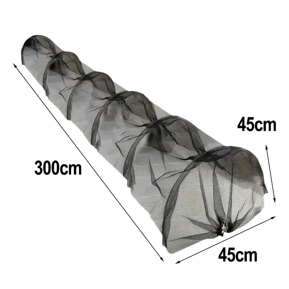 Garden Tunnel Greenhouse Agricultural Black Mesh Planting Tunnel Plastic Cover For Vegetable Planting Protection