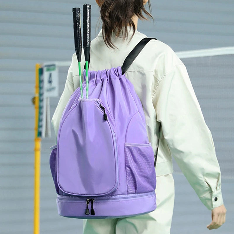 High-Capacity Sports Bag for Gym – Includes Dual Racket Spaces and Shoe Pocket, Ideal for Tennis and Badminton