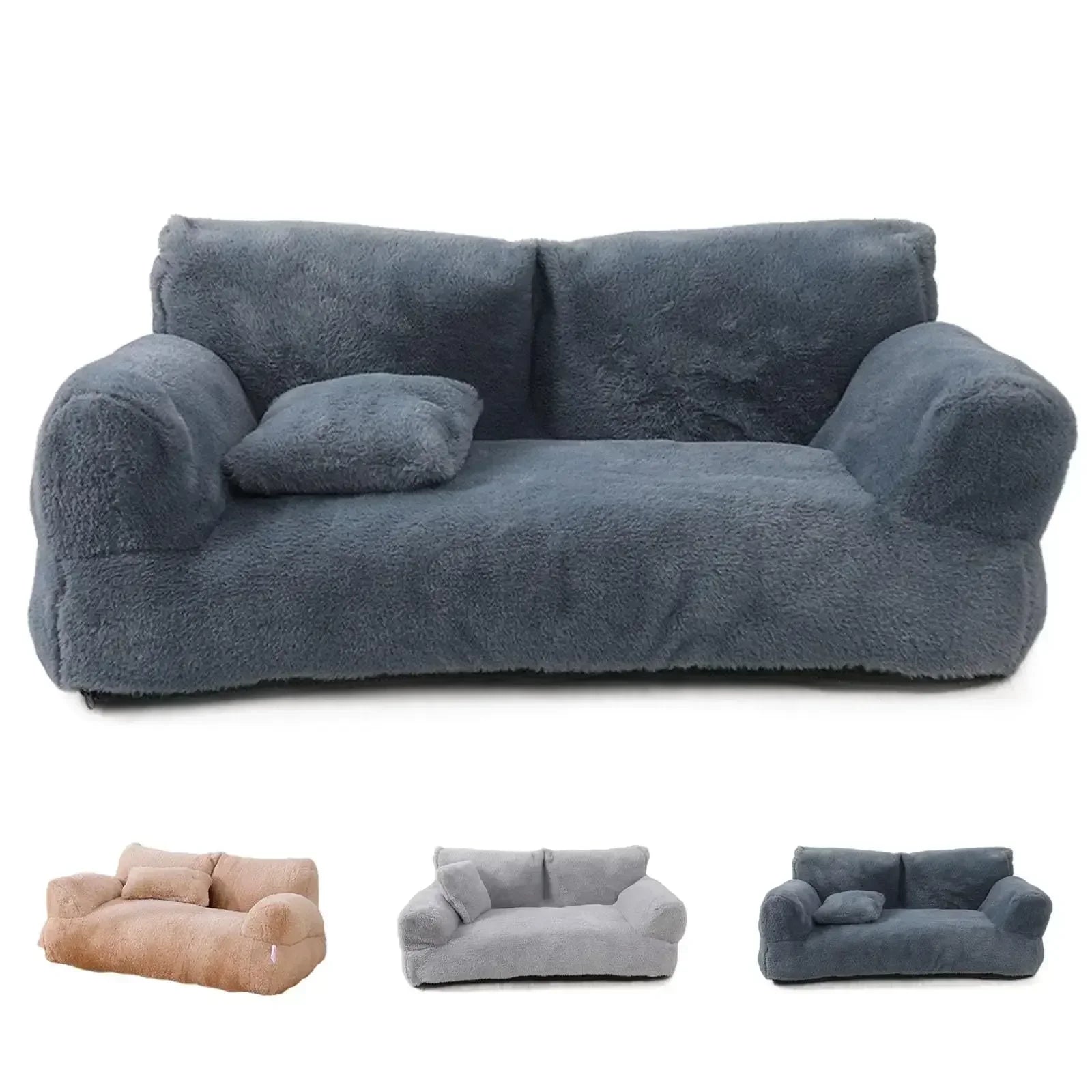 Cat Bed House Plush Dog Sofa Beds Washable Warm Pet Dog Nest Cat Beds Sofa Comfortable CatS Cushion Dog Sleep Winter Furniture
