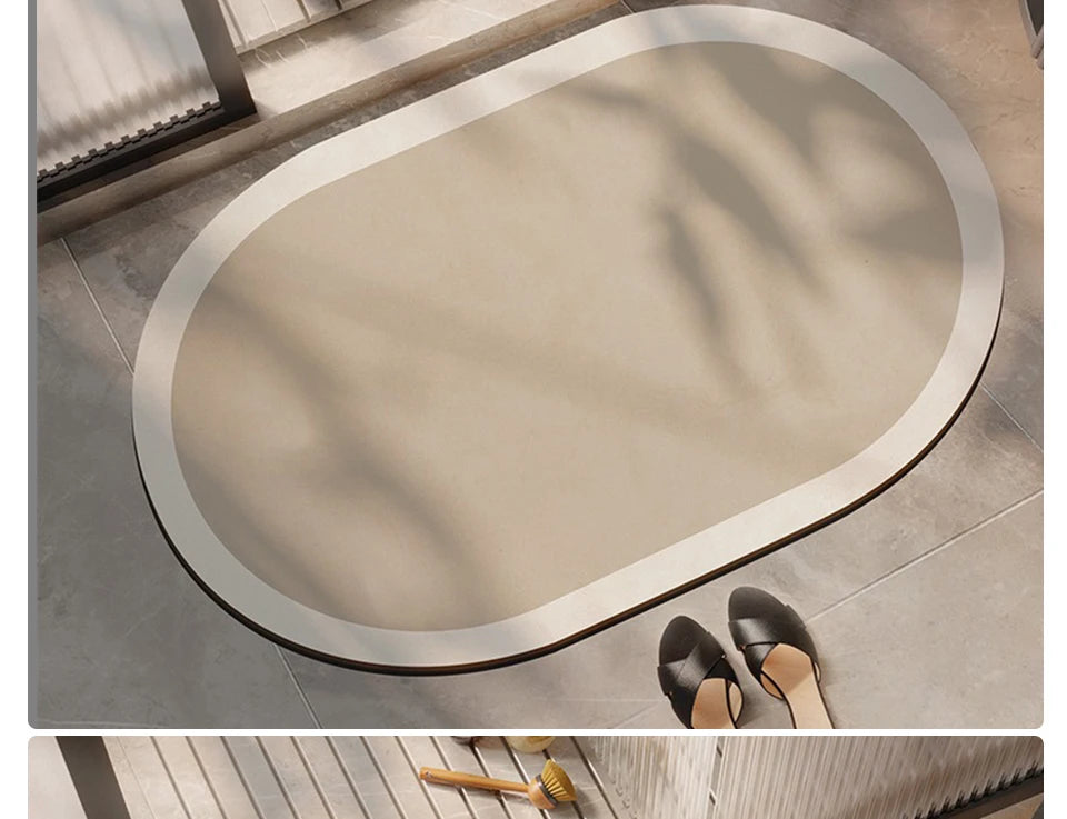 Bathroom Carpet Water-absorbing Quick-drying Floor Mat Non-slip Wash-free Rug Home Decoration Bath Diatom Mud Rugs  Alfombra