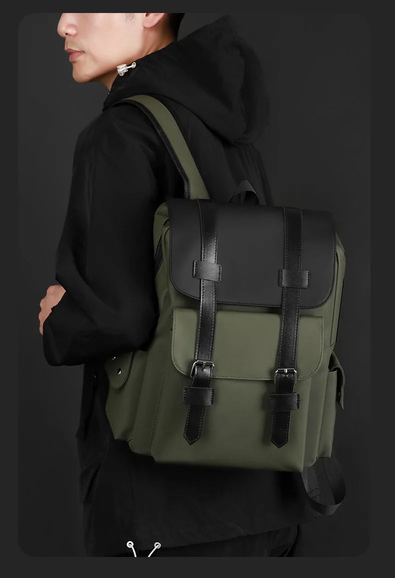 New Fashionable Backpack, Trendy Simple Casual Bag, Solid Color Business Travel Bag, Large Capacity Laptop Bag, Unisex Student School Bag, Multi-Functional Storage Bag