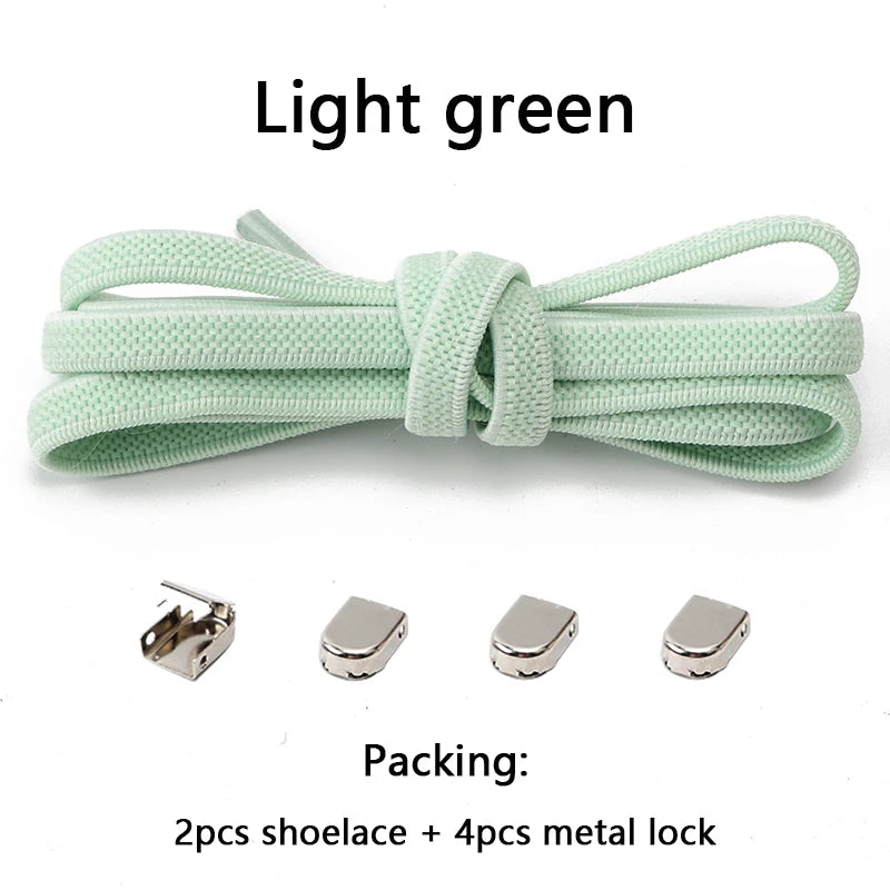 No Tie Elastic Shoe Laces One Size Fits All Adult and Kids Shoes Shoelaces for Sneakers Shoelace Tieless Flat Expand Shoestrings