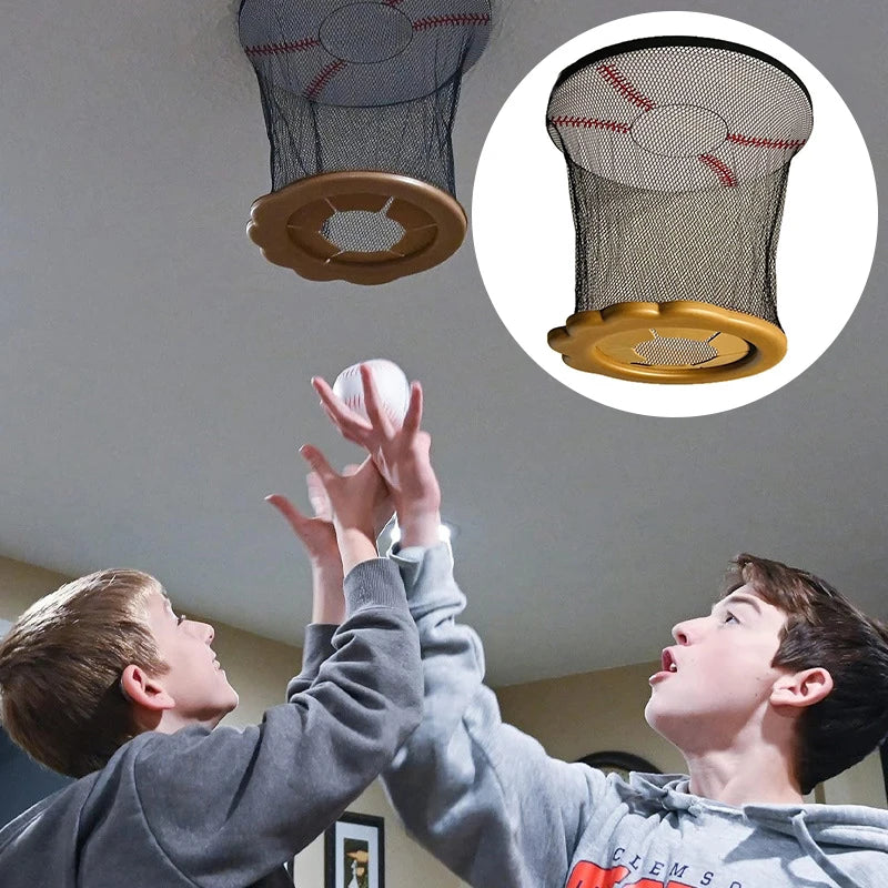Ceiling Baseball Toy Training Equipment Mini Overhead Sports Goal Portable Indoor Mini Baseball Hoops Game Toys For Kids Adults