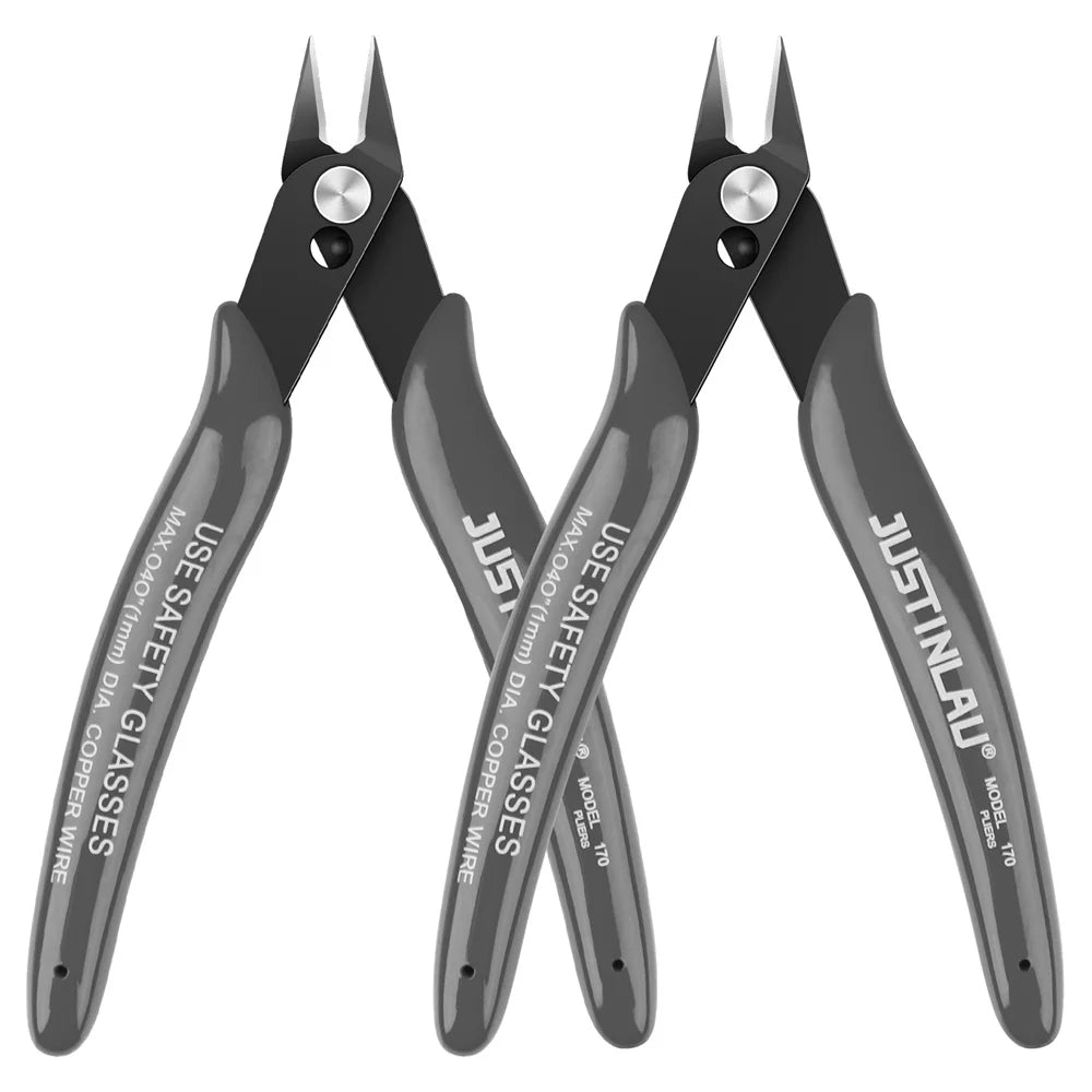 2Pcs Mini Nose Cutting Plier Electrical Wire Cable Cutter  Metal Side Snips Flush Pliers Convenient Durable Tool
