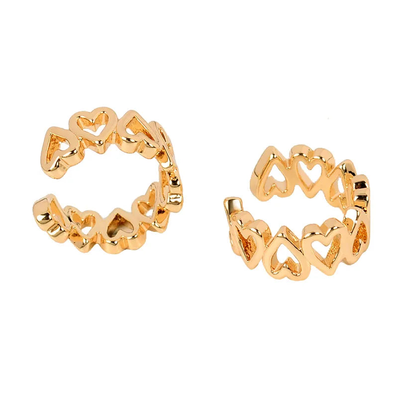 Stackable Earrings Without Ear Hole Star Wrap Clip On Earrings Earcuff for Women Ear Screen Climb Cuffs Fake Piercing One pair