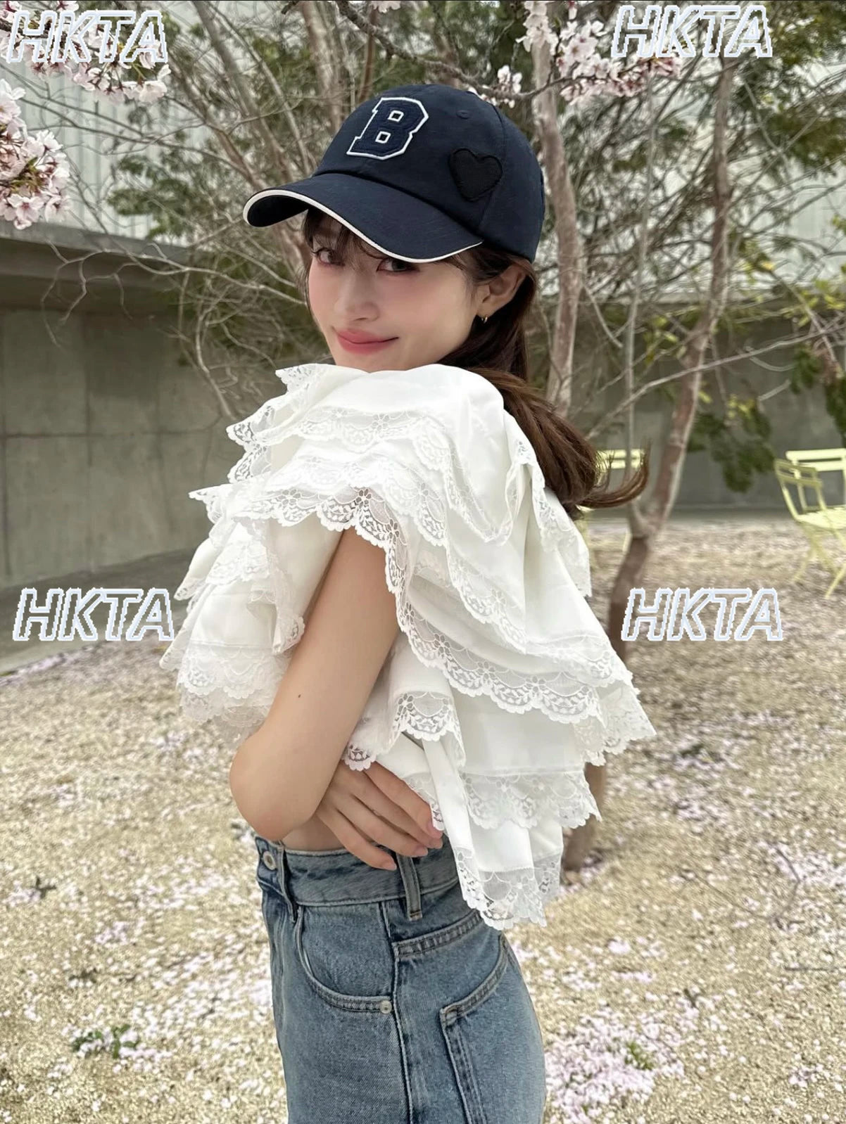 Japanese Hats Ladies New Letter Flower Embroidered Caps Sweet Cool Girls Women's Baseball Caps Summer Sunscreen Hat Female