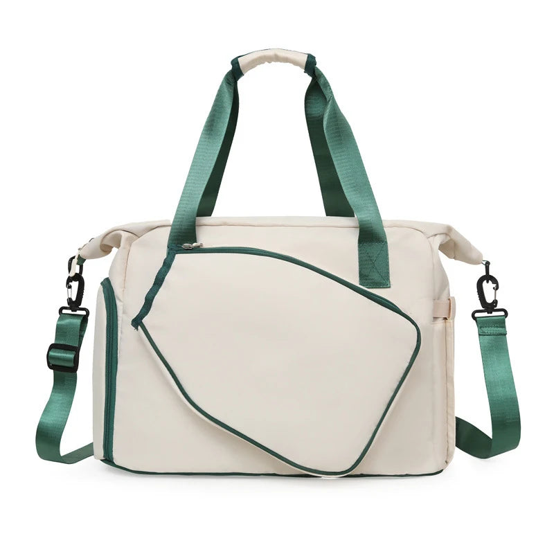 All-Sport Racket Backpack large Capacity Ventilated Shoe StorageWaterproof Tennis Duffel with Detachable Shoulder Strap