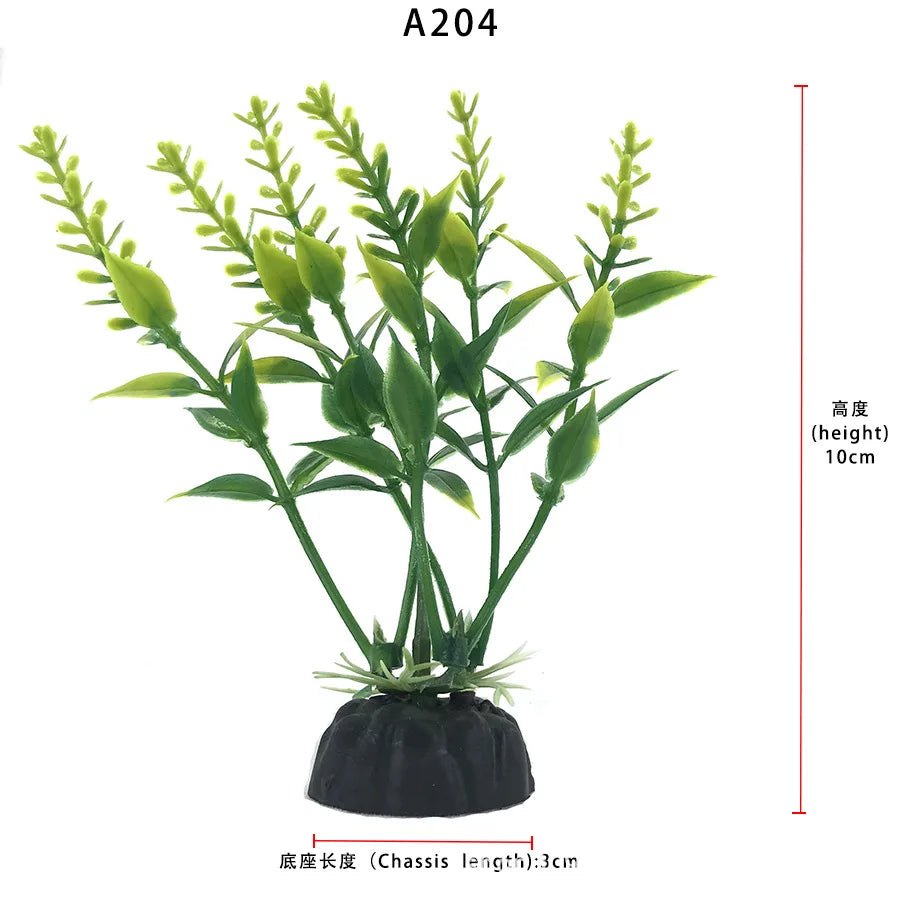 Aquarium Decorations Simulated Aquatic Plants Fish Tank Landscaping Plastic Seagrass Ornaments for Aquatic Pet Supplies