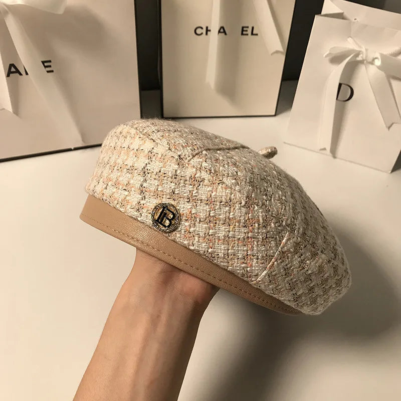 Hats for women autumn and winter cotton women's  beret flat cap warm cap sunscreen cap fashion age-reducing cap panama cap K244