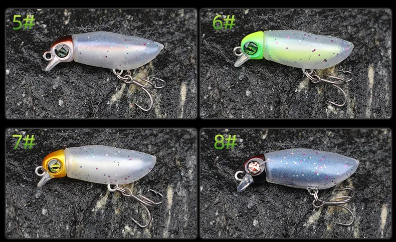 Baits Insect Spinnerbait Fake Fishing Bait Floating Pencil Minnow Surface System Trout Bait Mimic Bait Horse Mouth White Stripe