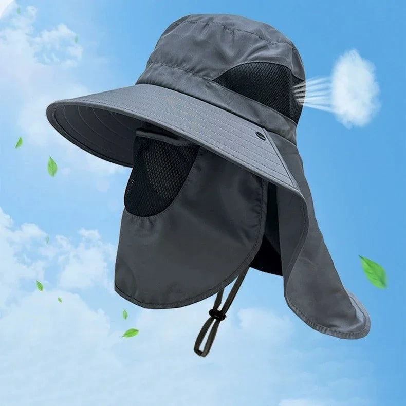 Summer Sun Hats, Outdoor Fishing Hats, Men's And Women's Camping Visors, Bucket Hats, Neck Flap Bucket Hats