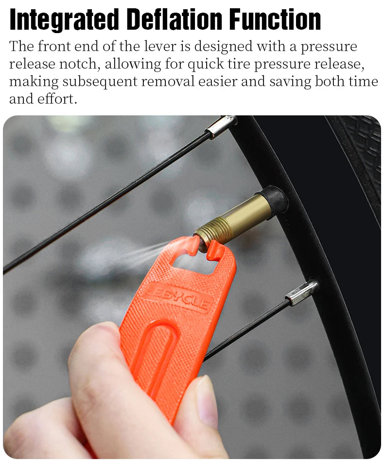 LEBYCLE 3PCS Bicycle Tire Lever MTB Road Bike Tire Pry Bar Ultralight Bike Tire Change Rim Spoon Cycling Crowbar Removal Tools