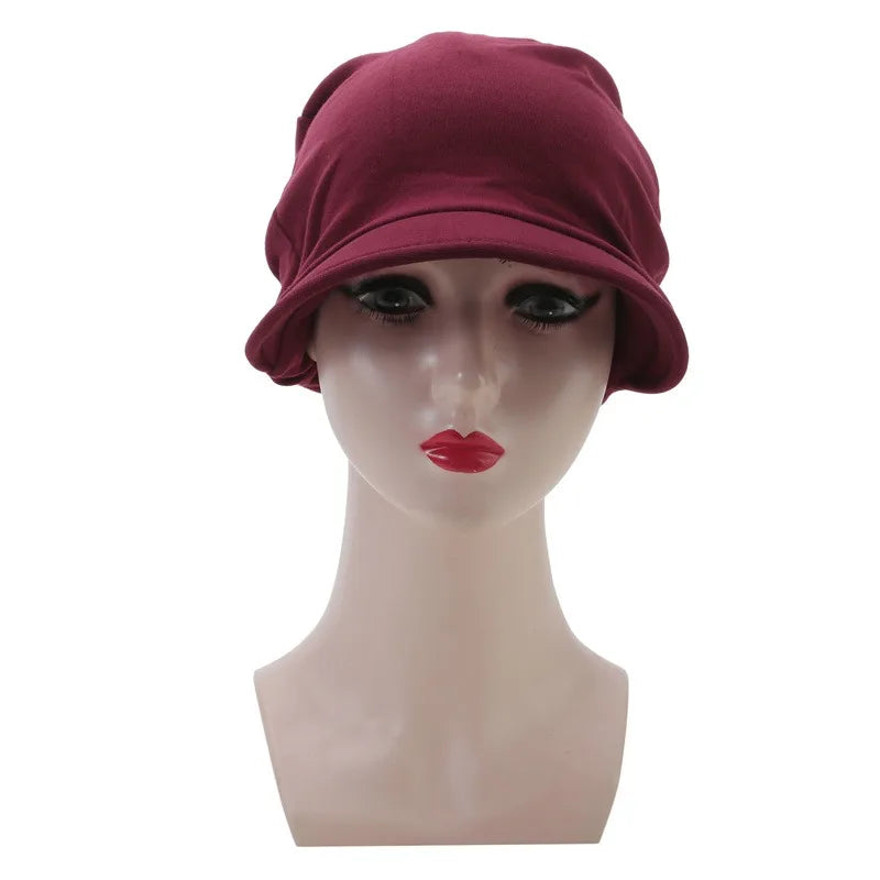 Knitted Head Cap Ladies Fashion Windproof Warm Thicken Hats Simple Solid Color Hat For WomenNew Autumn Winter Hat