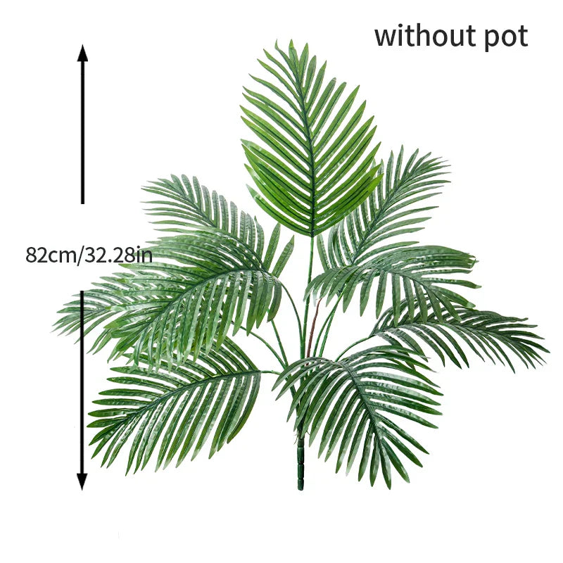 Dlight Decor 85cm Tropical Palm Banana Tree Branch with Monstera Leaves