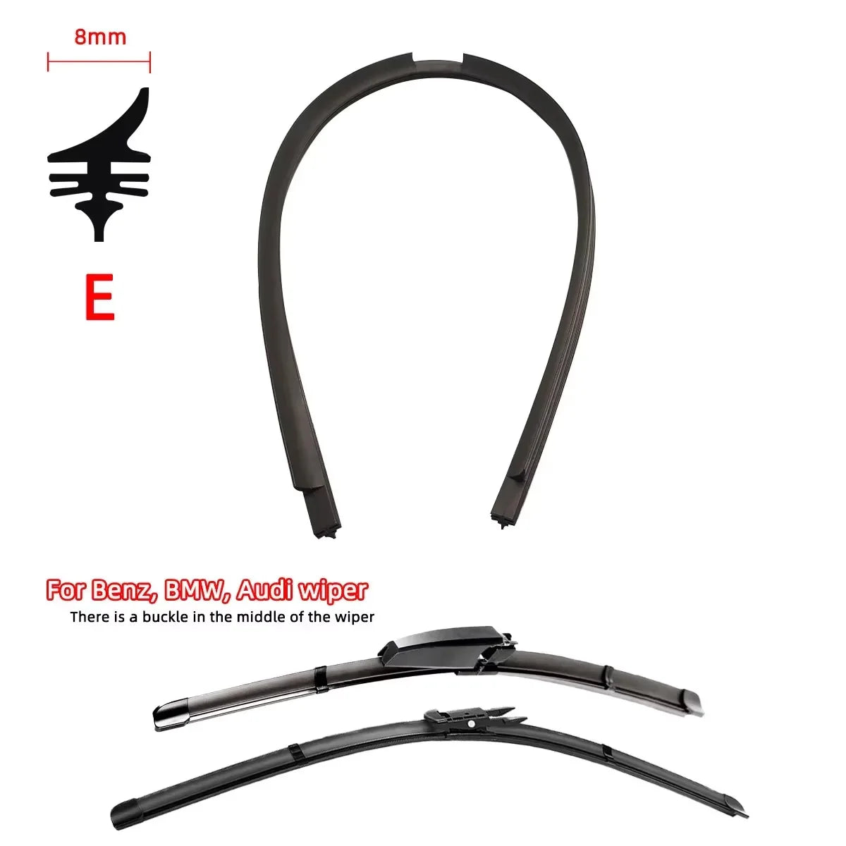 1PC Car Windshield Wiper Rubber Strips Car Accessorie Wiper Blade Replacement Parts All Seasons Windshield Wiper Blades Blade