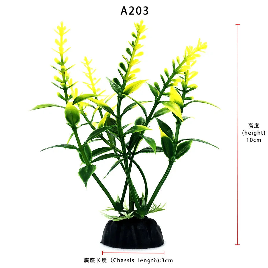 Aquarium Decorations Simulated Aquatic Plants Fish Tank Landscaping Plastic Seagrass Ornaments for Aquatic Pet Supplies