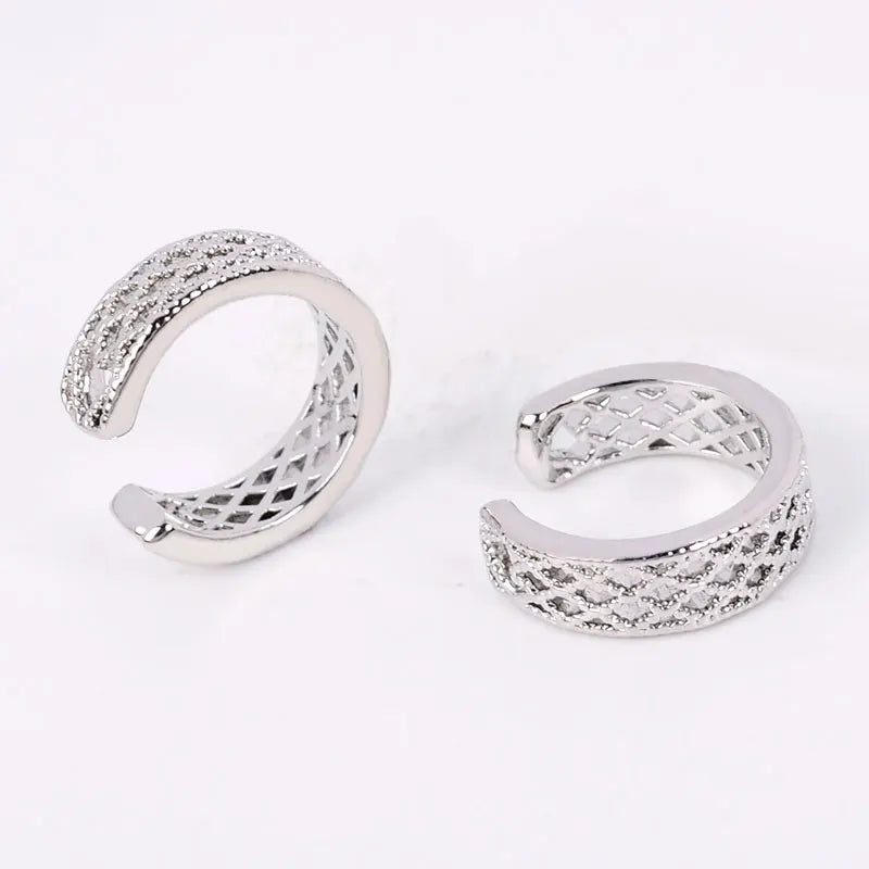 Stackable Earrings Without Ear Hole Star Wrap Clip On Earrings Earcuff for Women Ear Screen Climb Cuffs Fake Piercing One pair