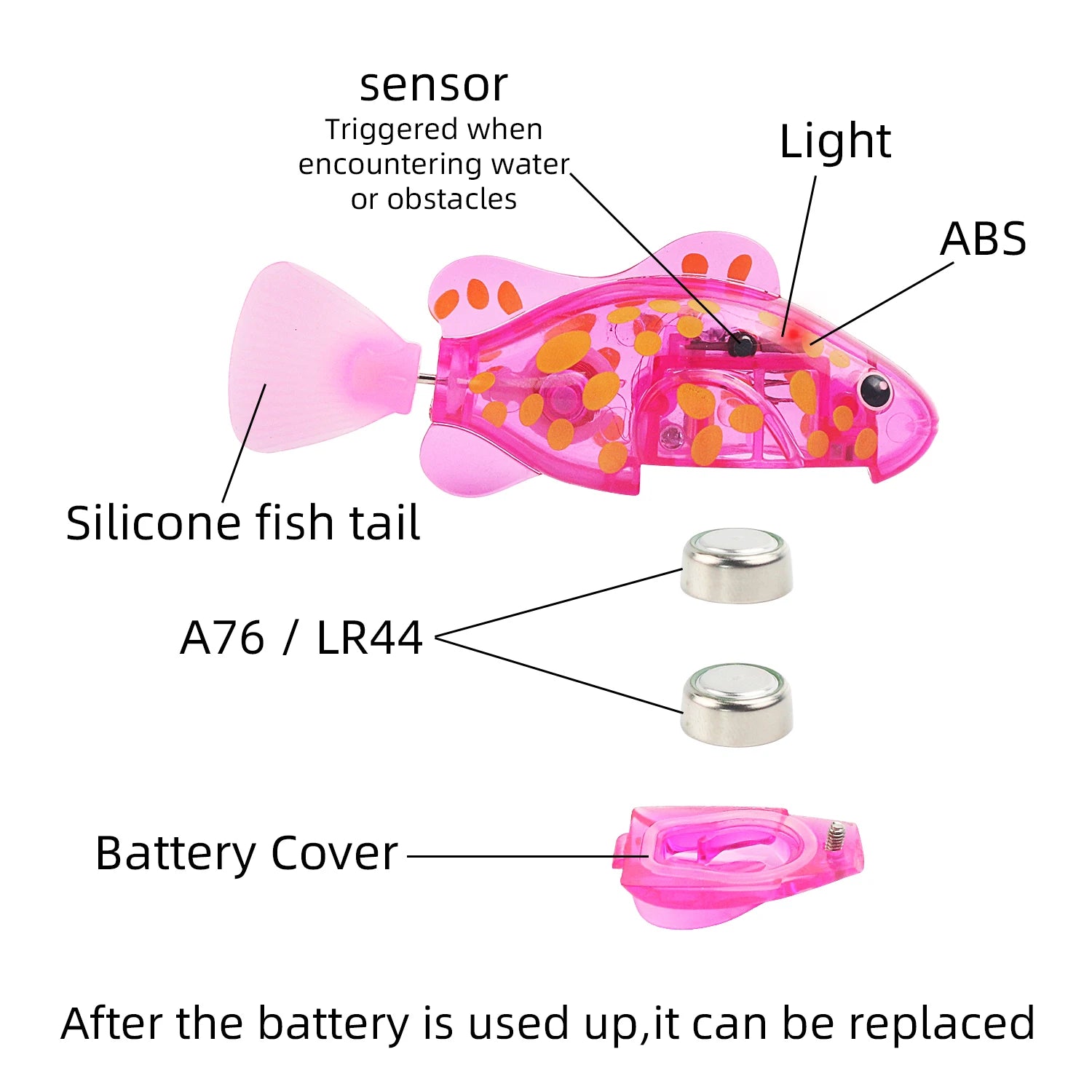Pet Toys Teasing Cat Electronic Swimming Fish Cat Fun Pet Toys Lighting Simulation Electronic Sensing Fish