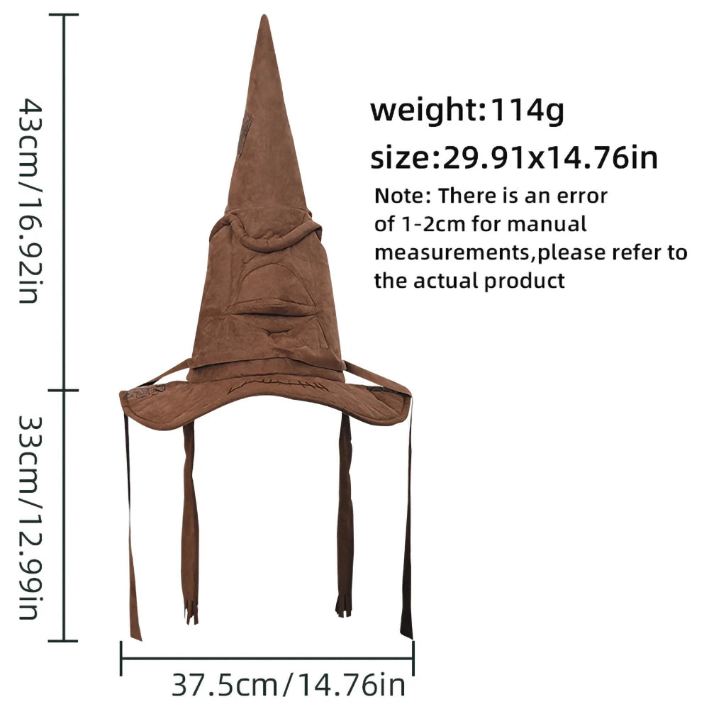 Fashion Movies Witch Wizard Hat Potters Sorting Hat Leather Halloween Party Props Dress Up Hat Men Cosplay Costume Accessories