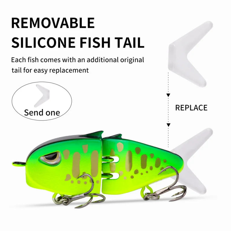 Fake Fishing Lure Bait Micro Pencil Bait60mmDouble Hook Slow Sinking Bionic Swimbait Colorful Topmouth Culter Bass Mandarin Fish