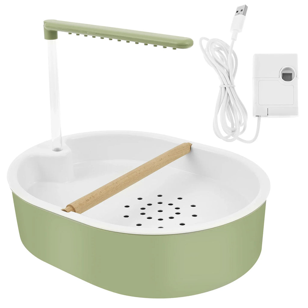 Bird Shower Bath Generous Capacity USB Electric Circulating Water Bird Bathtub for Lovebird Cockatiel Finches Cockatoo Conure