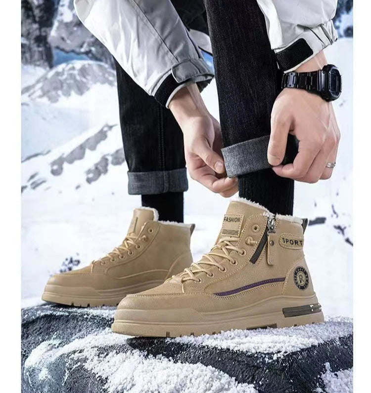 Men's High Top Boots, Casual Sports Shoes, Trendy and Fashionable Men's Boots