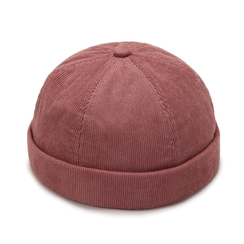 Beanie Hat Hip Hop Hats Bonnet Homme Winter Hat For Women Brimless Skullies Cap Men's Solid Color Street Vintage Portable Hats