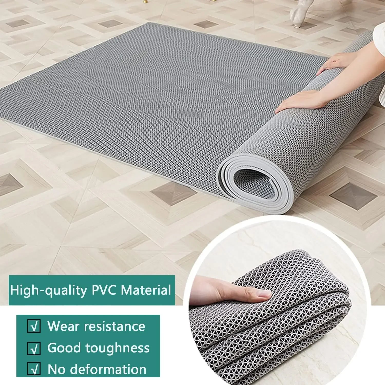 Bathroom Mat,slip Drainage,bathroom Moisture-proof Area Door Shower Floor Mat,multifunctional Kitchen Waterproof Plastic Carpet