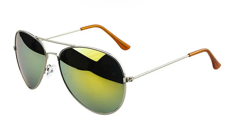 Sunglasses Men Metal Frame Sun Glasses Luxury Vintage Brand Designer Women Unisex Eyewear Blue Mirror Pilot Lunette De Soleil