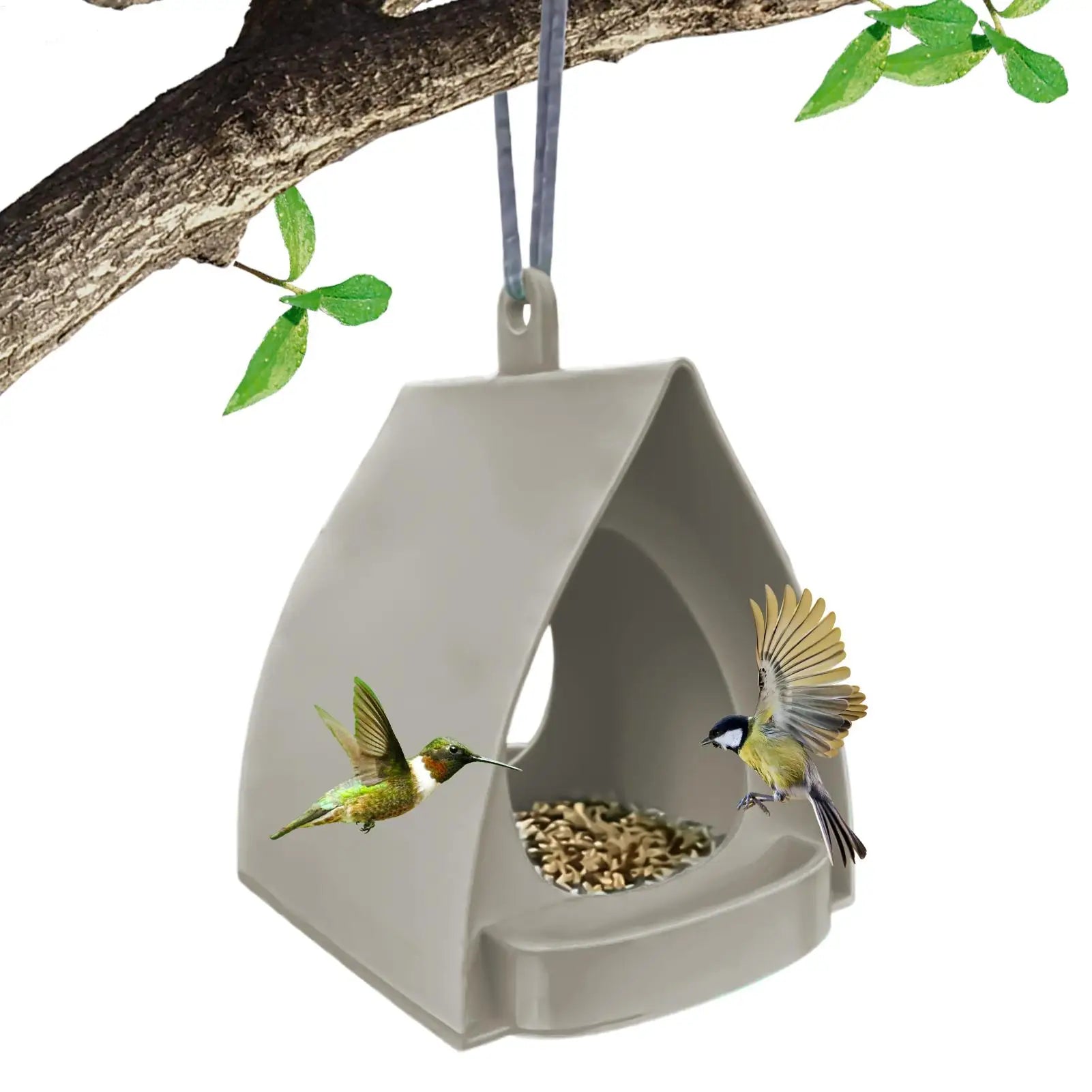 Hanging Bird Feeder Large Capacity Outdoor Bird Feeder Birdhouse Garden Bird Feeder for Outside Balcony Squirrel Yard Porch