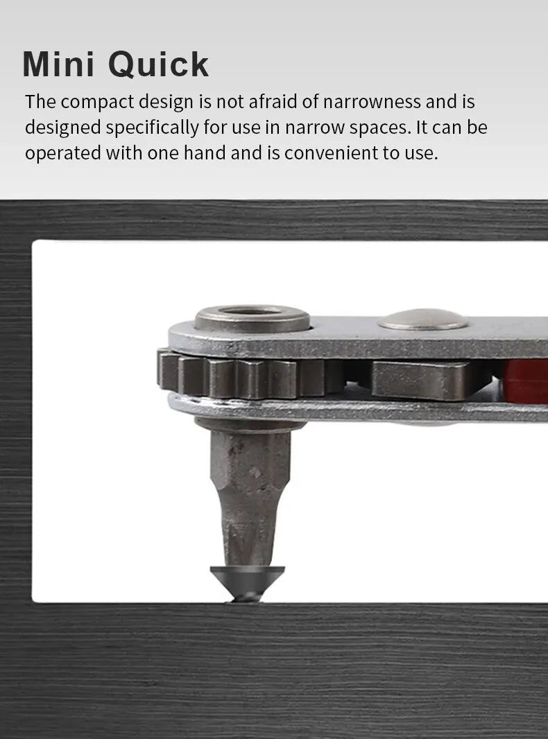 Multifunctional Bidirectional Forward and Reverse Ratchet Screwdriver Elbow Flat Head Wrench Cross Screwdriver Slotted Tool