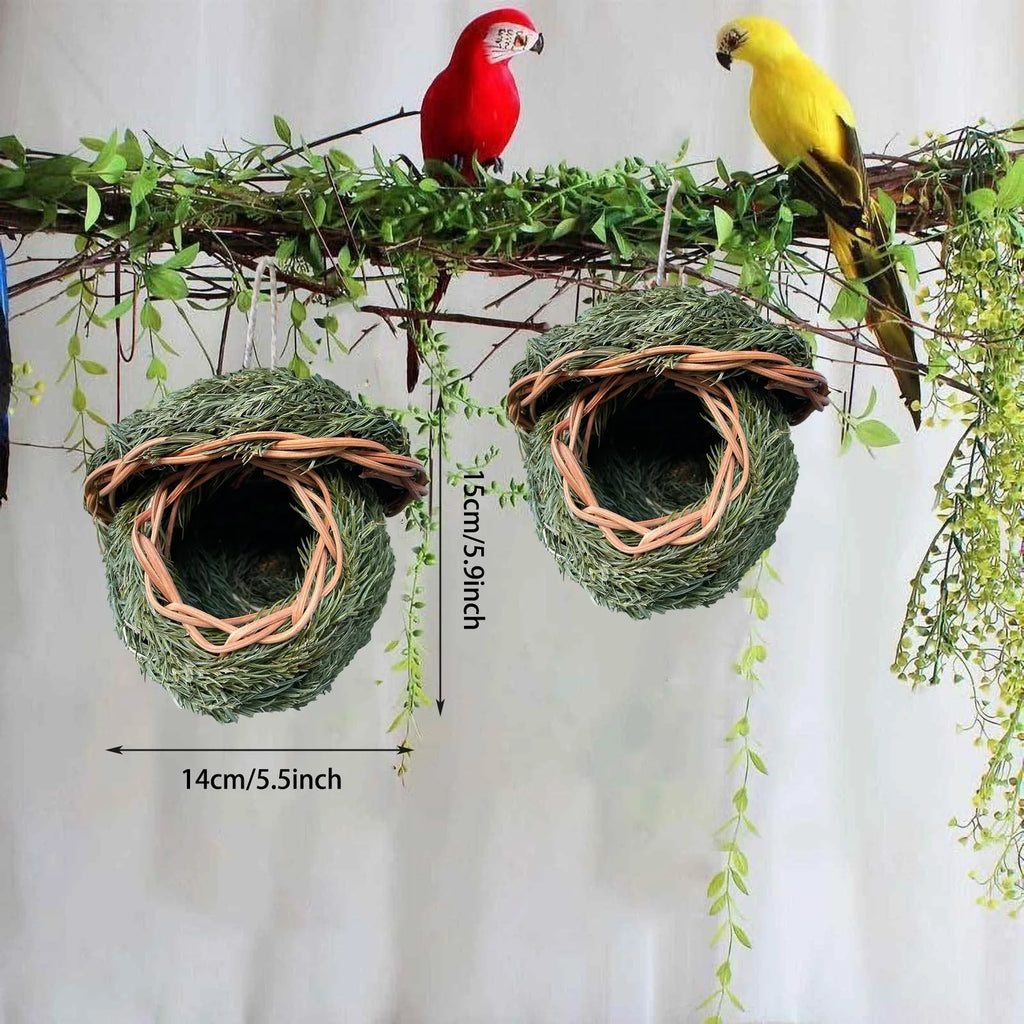 Creative Handwoven Bird House Outdoor Garden Natural Grass Style Hanging Birdhouse Funny Birdcage Hummingbird house